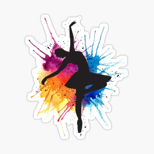 Item preview, Ballerina with paint splash designed and sold by MerWishes.