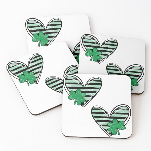 Item preview, St. Patrick's Day Shamrock Heart Set. designed and sold by MonkeyBizness.