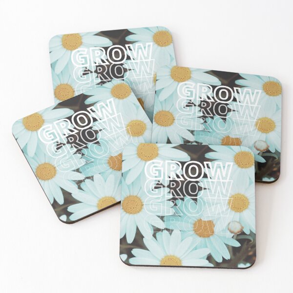 Item preview, GROW (above) - Blue Tinted White Flowers - Daisies designed and sold by AliceSLee.