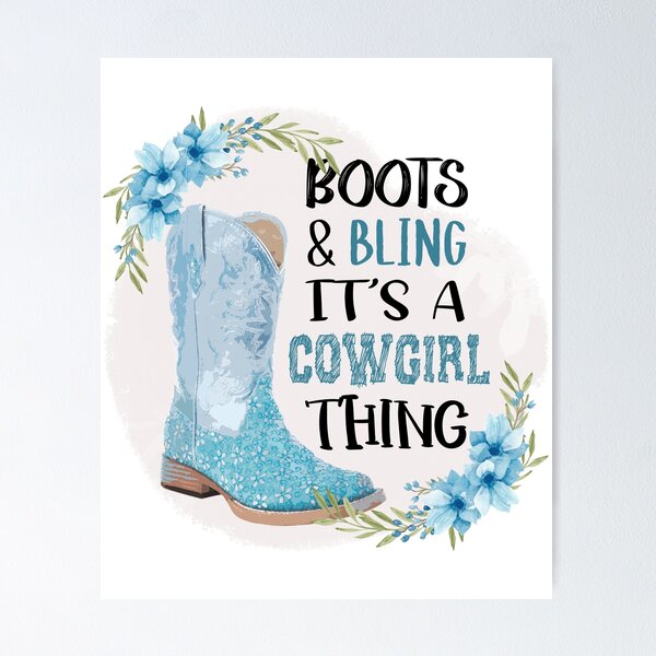 Western Cowgirl Boots Bling Coffee Mug Western Decor 