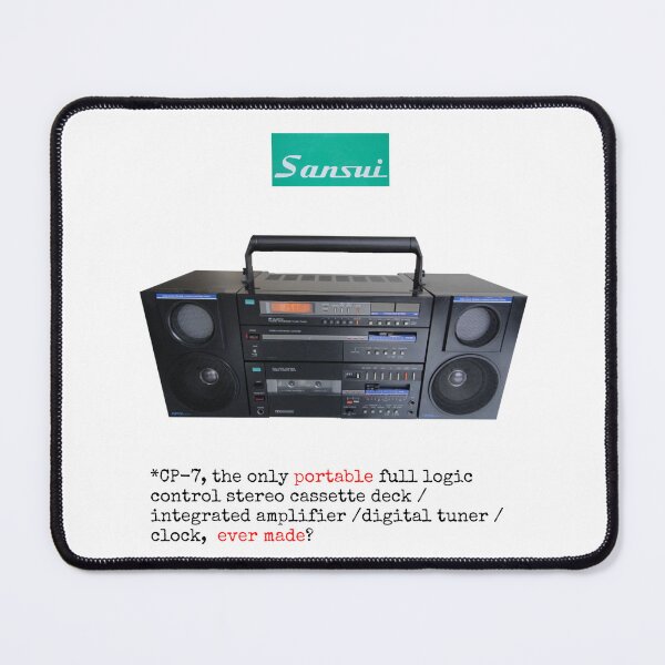Item preview, Sansui CP-7 portable stereo cassette deck, integrated amp, digital tuner and clock. designed and sold by SubashSL.