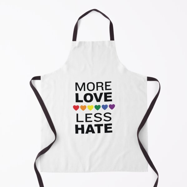 Item preview, 'More Love Less Hate' (White) designed and sold by The Button Gal.