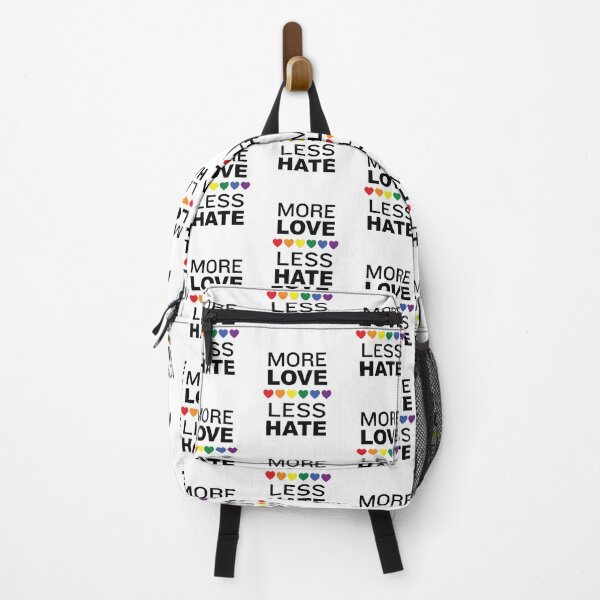 Item preview, 'More Love Less Hate' (White) designed and sold by The Button Gal.
