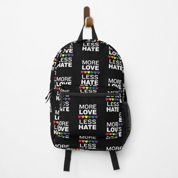 Item preview, 'More Love Less Hate' (Black) designed and sold by The Button Gal.
