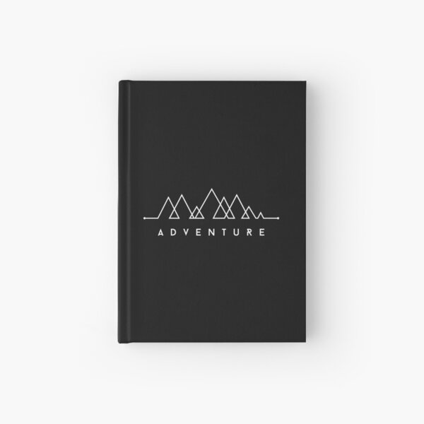 Minimalist: Adventure (White on Black) Hardcover Journal