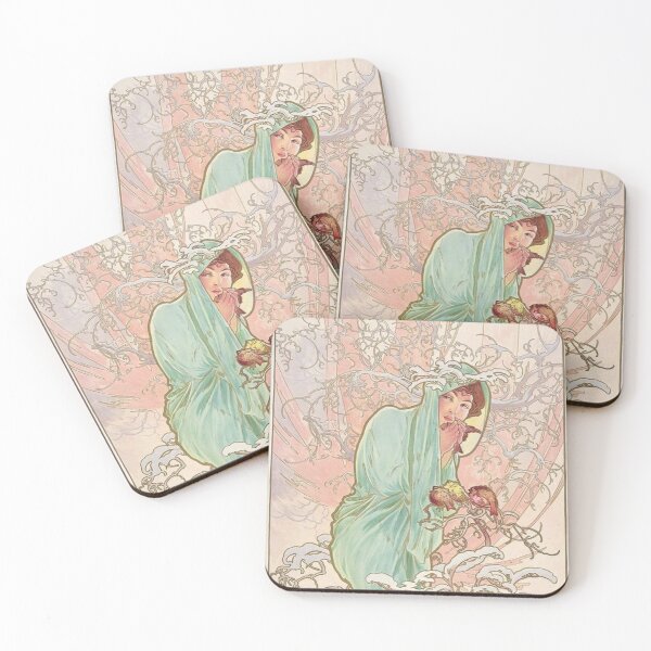 Item preview, Winter by Alphonse Mucha  designed and sold by ArtHistoryLover.