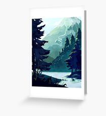 Tarjeta de felicitación Montaña canadiense