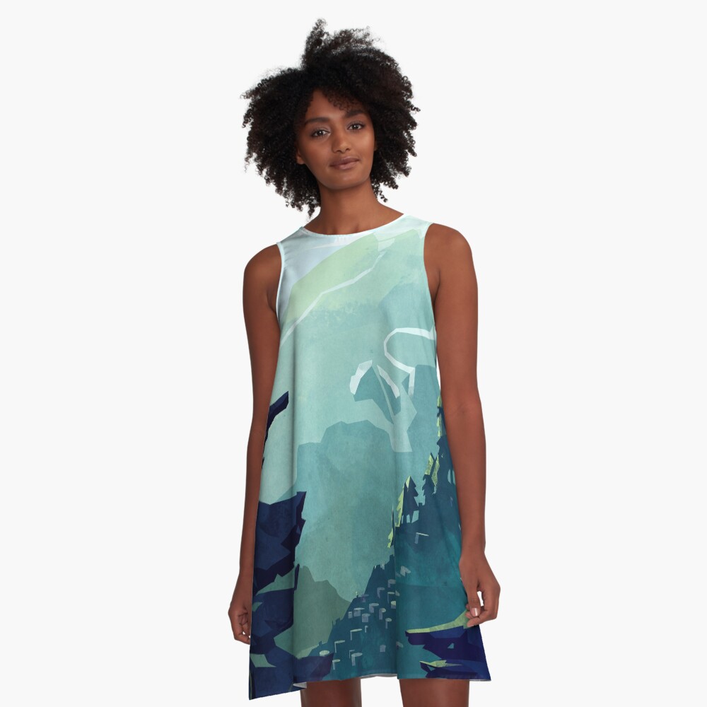Vista previa del artículo con la obra «Vestido acampanado», diseñado y vendido por MicaelaDawn.