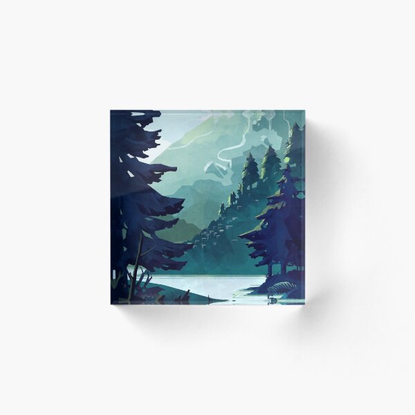 Canadian Mountain Acrylic Block