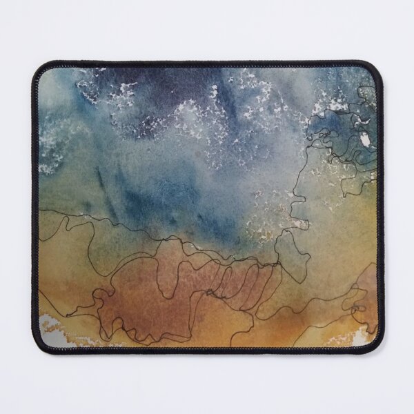 Item preview, Yellowstone Hydrothermal Pool #3 closeup watercolor and ink painting designed and sold by ChillonLeachArt.