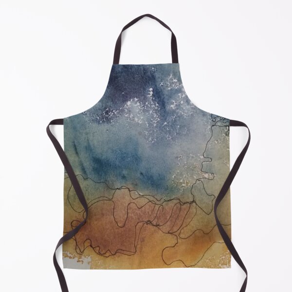 Item preview, Yellowstone Hydrothermal Pool #3 closeup watercolor and ink painting designed and sold by ChillonLeachArt.