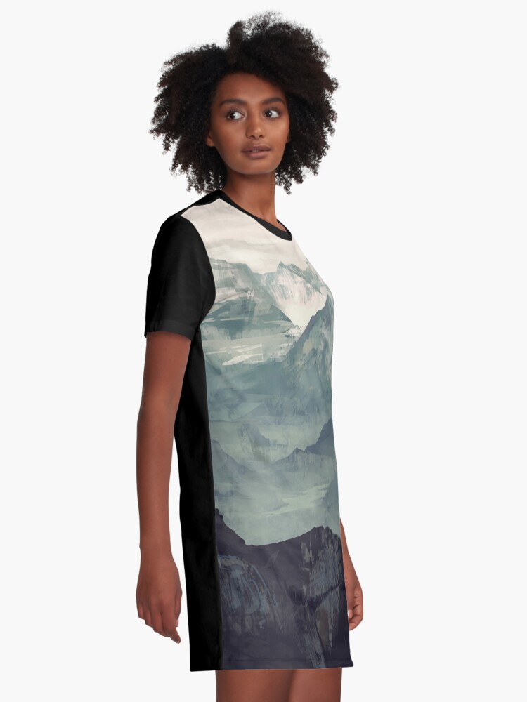 Alternate view of Mountain Fog Graphic T-Shirt Dress