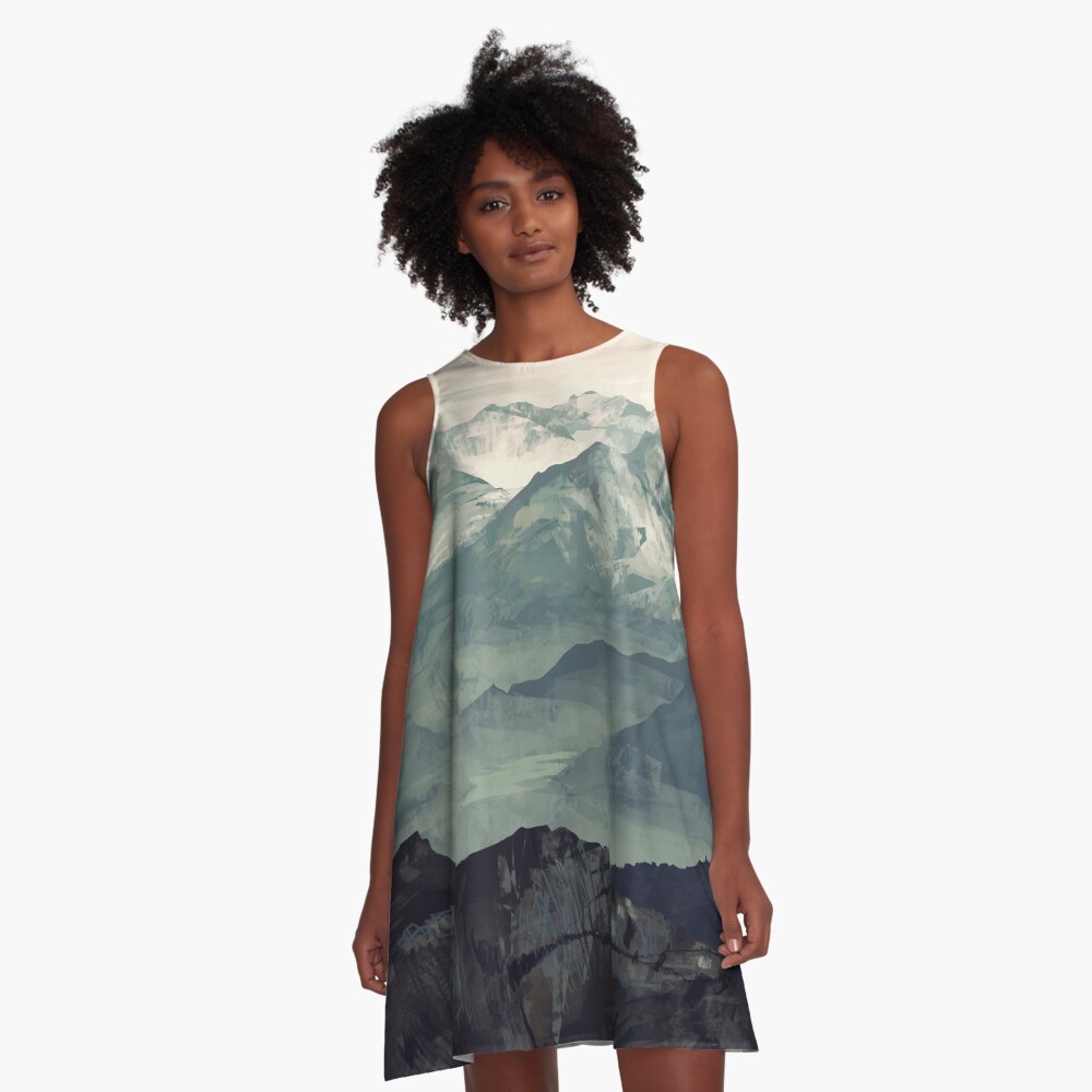 Mountain Fog A-Line Dress