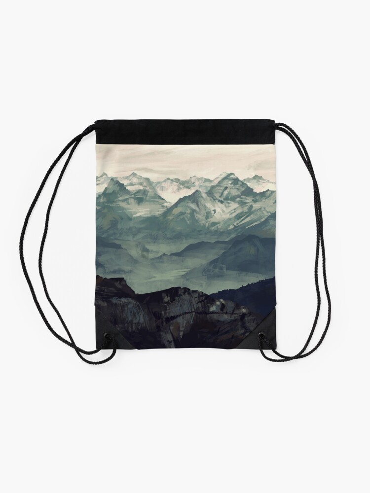 Alternate view of Mountain Fog Drawstring Bag