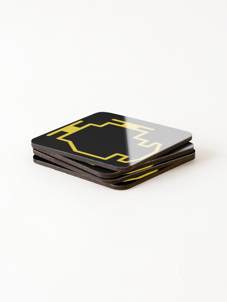 Thumbnail 4 of 5, Coasters (Set of 4), Check Engine Light! designed and sold by Tweeting.