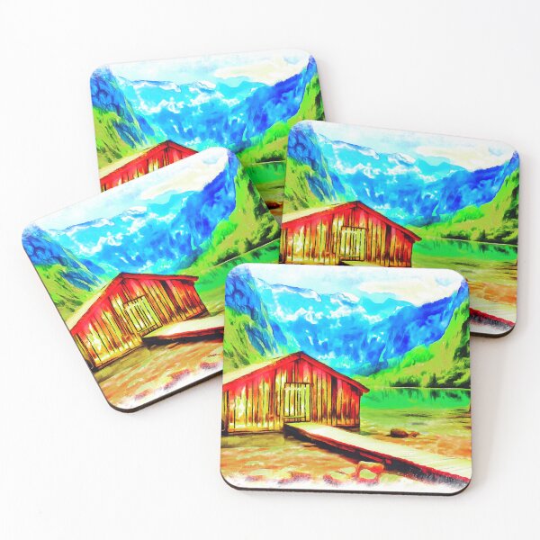 Item preview, Königssee Boathouse (Painting) designed and sold by cmphotographs.