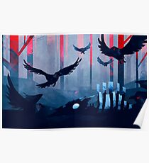 Blue Stone Landscape Poster