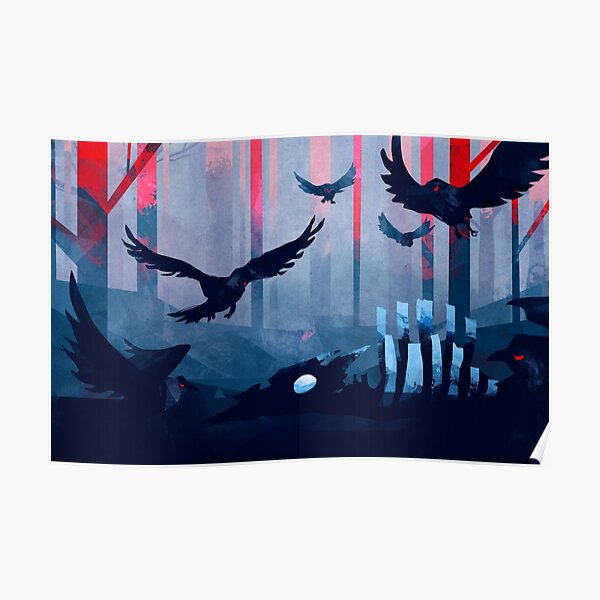 Blue Stone Landscape Poster