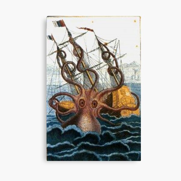 Item preview, Octopus RELEASE THE KRAKEN! Taking a ship down....'cause that's what they do.  designed and sold by bayberrygal.
