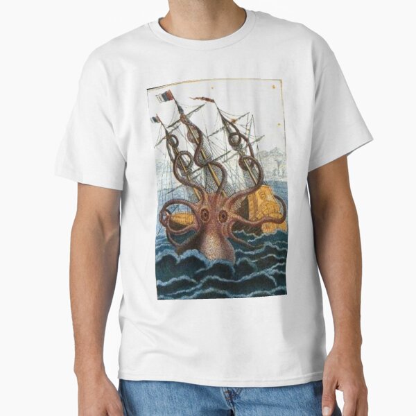 Item preview, Octopus RELEASE THE KRAKEN! Taking a ship down....'cause that's what they do.  designed and sold by bayberrygal.