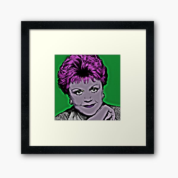 Vista previa del artículo con la obra «Jessica Fletcher en litografía estilo Pop Art (fondo verde)», diseñado y vendido por OnlyPopArt.
