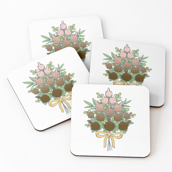 Item preview, FUNNY IDGAF flower bouquet - middle finger flowers - FUNNY thinking of you - EFF IT - F YOU   designed and sold by originalsusie.
