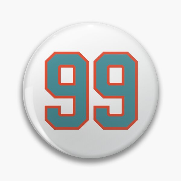 Item preview, 99 number, aqua orange lucky sports ninety nine designed and sold by ArtIsParty.