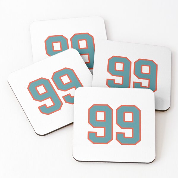 Item preview, 99 number, aqua orange lucky sports ninety nine designed and sold by ArtIsParty.