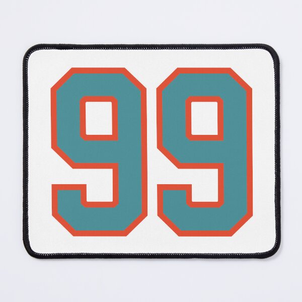 Item preview, 99 number, aqua orange lucky sports ninety nine designed and sold by ArtIsParty.