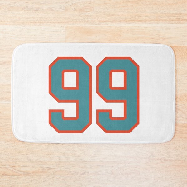 Item preview, 99 number, aqua orange lucky sports ninety nine designed and sold by ArtIsParty.