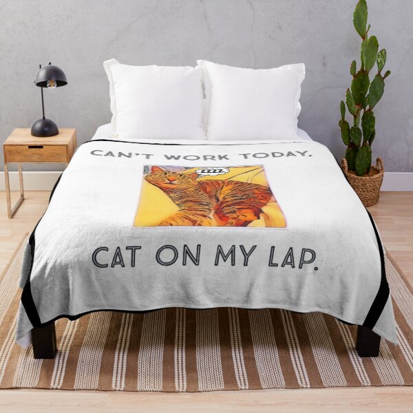 Item preview, Can't work today, cat on my lap. designed and sold by Sam-TDesigns.