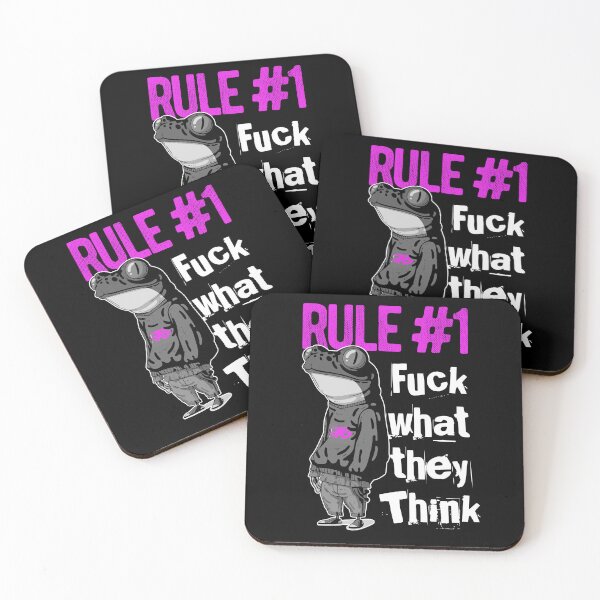 Item preview, Funny Frog Comic Design with Rule NUmber One Quote F**K What They Think designed and sold by EddieBalevo.