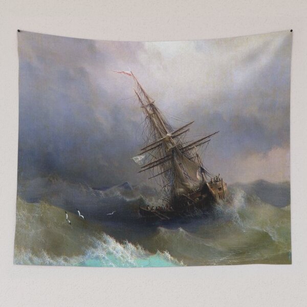 Item preview, Ship in the Stormy Sea Ivan Aivazovsky  designed and sold by ArtHistoryLover.