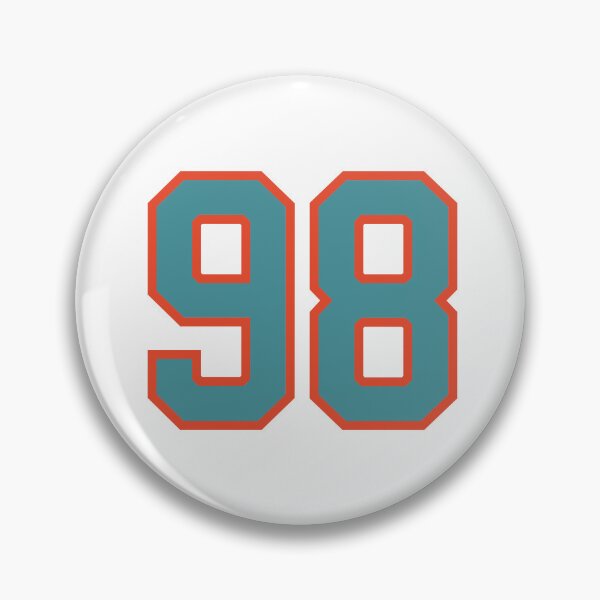 Item preview, 98 number, aqua orange lucky sports ninety eight designed and sold by ArtIsParty.