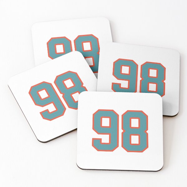 Item preview, 98 number, aqua orange lucky sports ninety eight designed and sold by ArtIsParty.