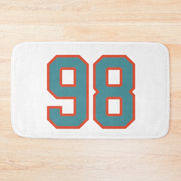 Item preview, 98 number, aqua orange lucky sports ninety eight designed and sold by ArtIsParty.