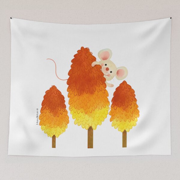 Item preview, Kniphofia Flowers and Mouse designed and sold by julianamotzko.