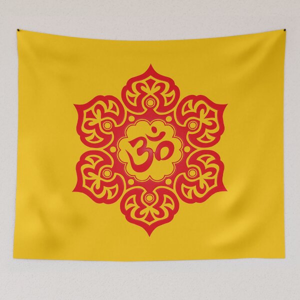 Item preview, Red Lotus Flower Yoga Om designed and sold by JeffBartels.