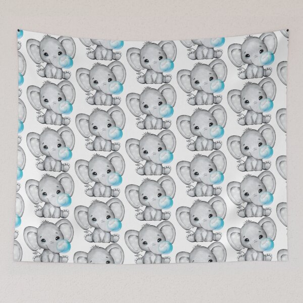 Item preview, Baby Elephant Blue Bubble Gum designed and sold by MonkeyBizness.