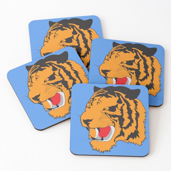 Item preview, Colourful open mouth tiger designed and sold by KoopTroop ⭐⭐⭐⭐⭐.