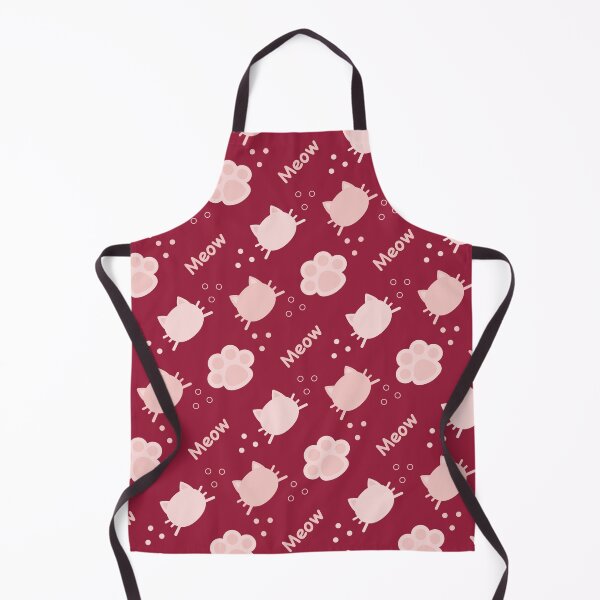 Item preview, Baby Pink Cat Meow in Red BG Animal Wall Paper Pattern designed and sold by Moyanana.