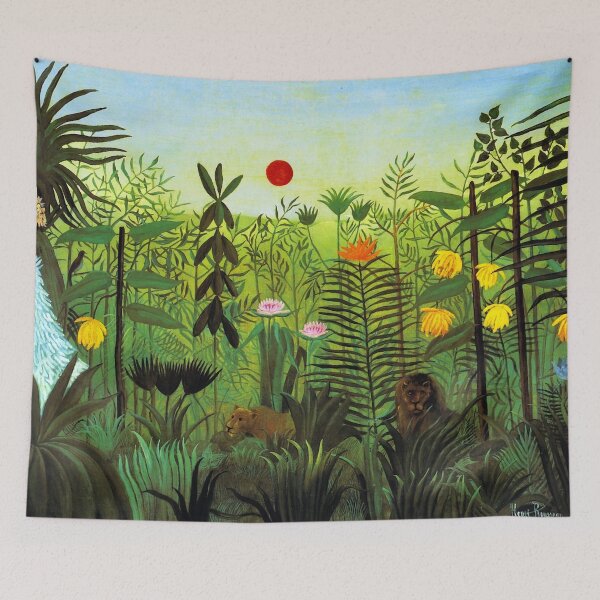 Item preview, Henri Rousseau "Exotic Landscape with Lion and Lioness in Africa", 1903-1910 designed and sold by Alexandra Dahl.