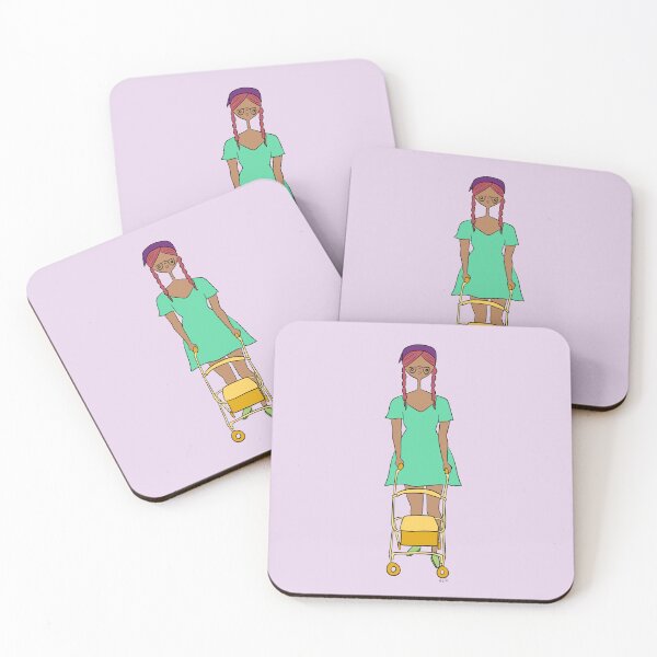 Item preview, Cute Girl With Rollator (purple) designed and sold by misslovelymess.