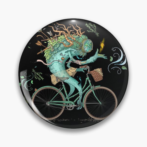 Item preview, Bicycling Tree Spirit - druid drawings designed and sold by CabbageNClouds.