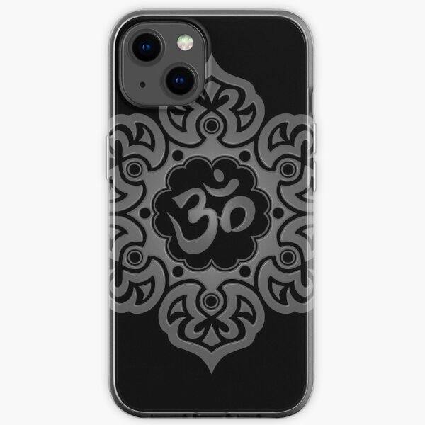 Dark Lotus Flower Yoga Om iPhone Soft Case
