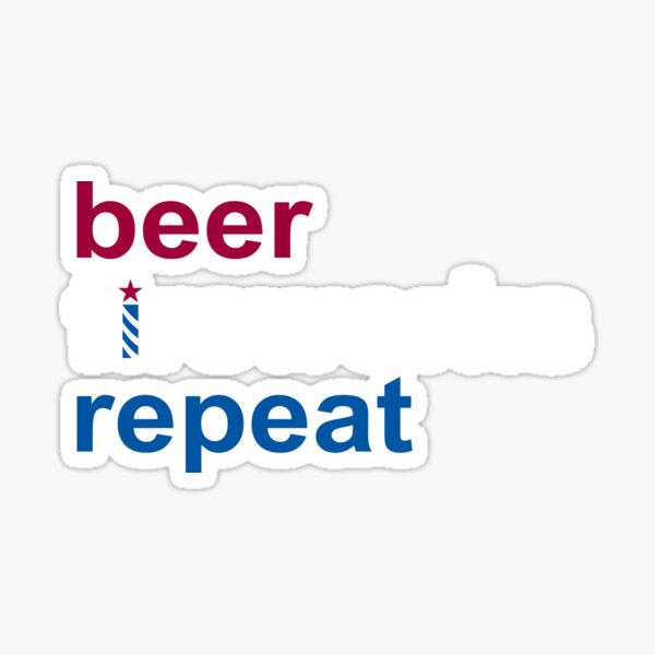 Vista previa del artículo con la obra «REPETICIÓN DE FUEGOS ARTIFICIALES DE CERVEZA - divertido 4 de julio AMANTES DE LA CERVEZA Patriotic USA», diseñado y vendido por originalsusie.