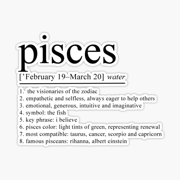 Pisces Definition Zodiac Sign gifts Astrology gifts Pisces