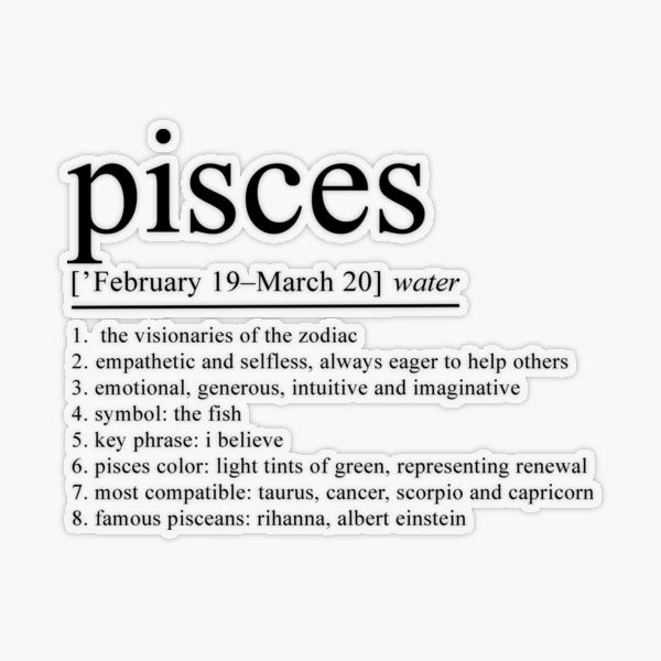 Pisces Definition Zodiac Sign gifts Astrology gifts Pisces