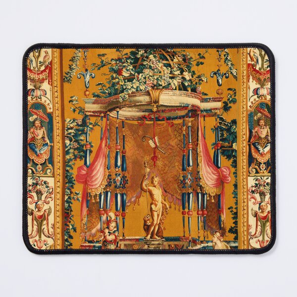 Item preview, Grotesque FrenchTapestry, Offering To Bacchus With Musicians,Grapes ,Flowers,Floral Motifs designed and sold by BulganLumini.