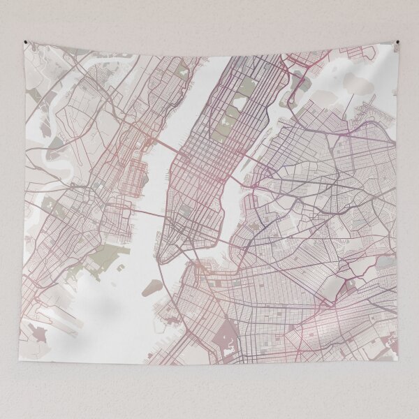 Item preview, New York Map, New York City, NYC USA City designed and sold by TheRedFinch.